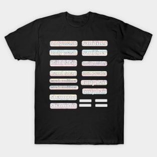 cosmetic labels T-Shirt